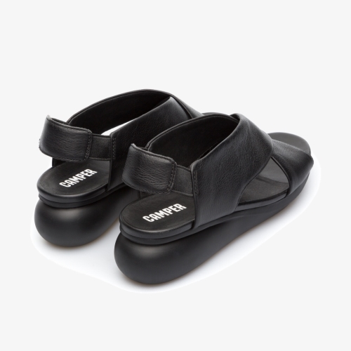 Camper Balloon Womens Wedge Sandals US-04759 Black Black Friday Sale